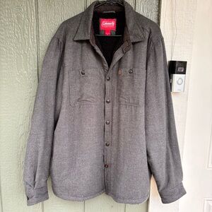 Coleman Sherpa Lined Gray Shirt Jacket